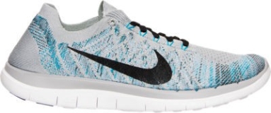 Nike Men's Free 4.0 Flyknit Running Shoes | Wolf Grey/Black/Blue Lagoon/White